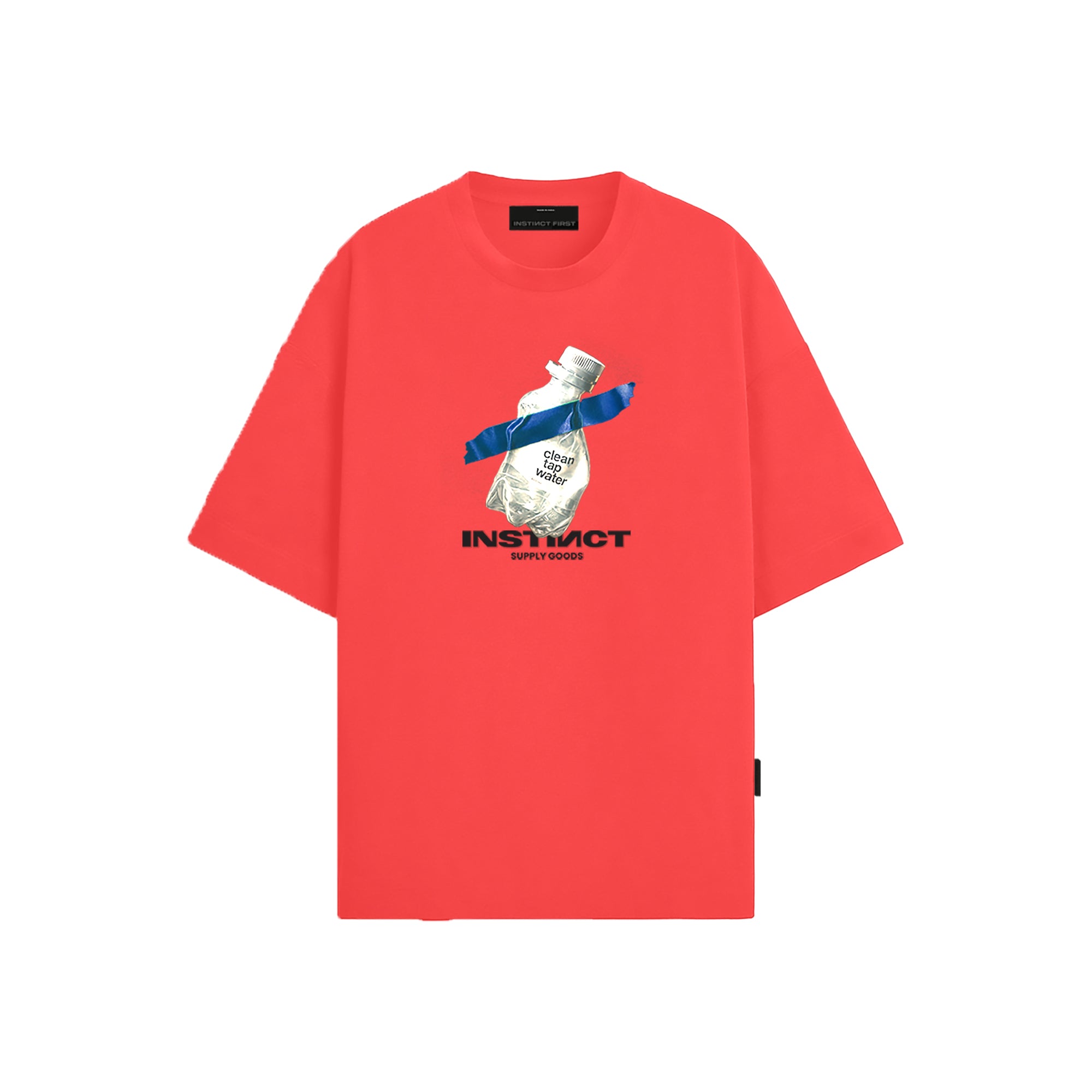 Pure Instinct- Oversized T-shirt (Coral Red)