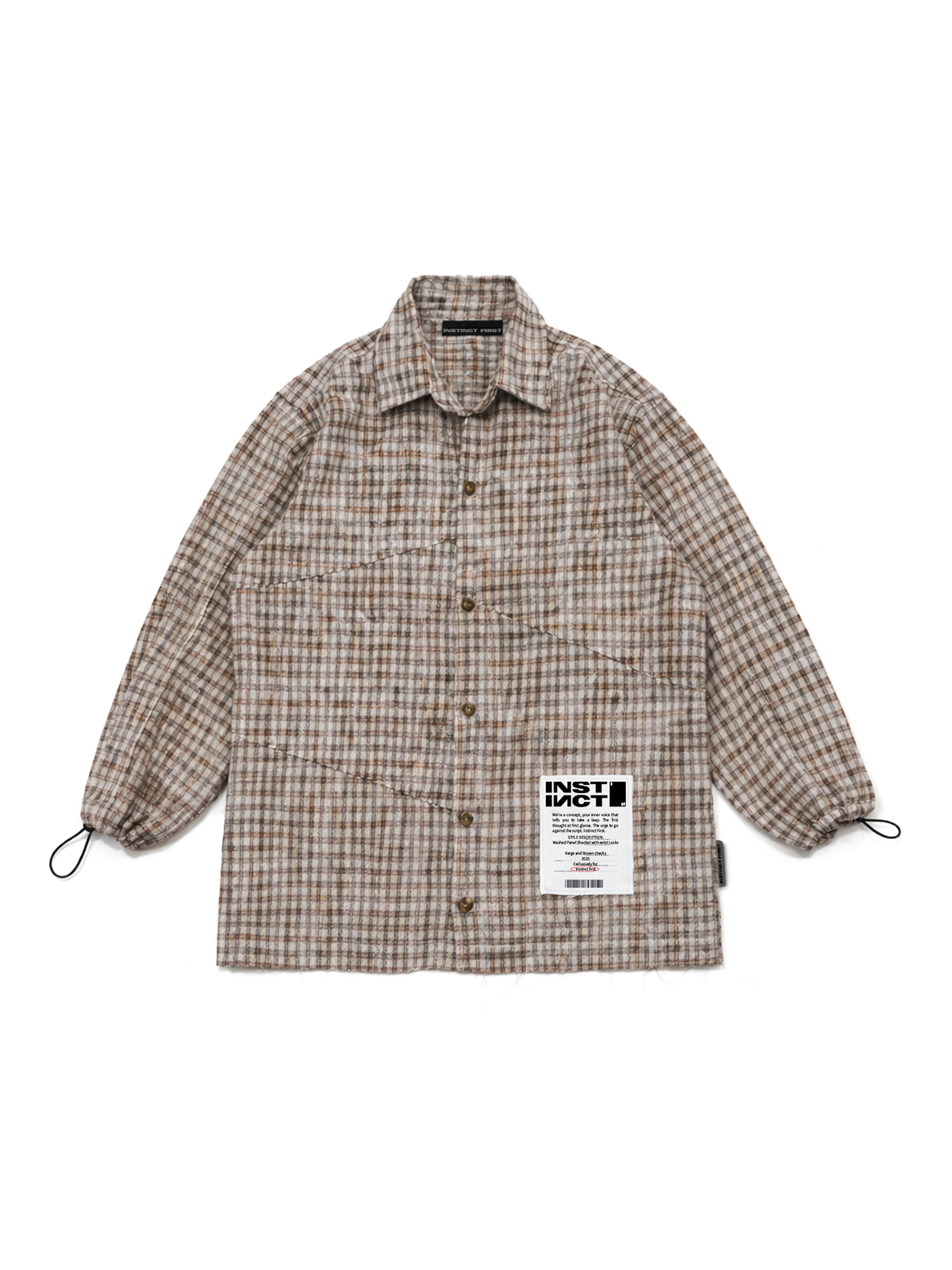 Raw Panel Shirt - (Brown)