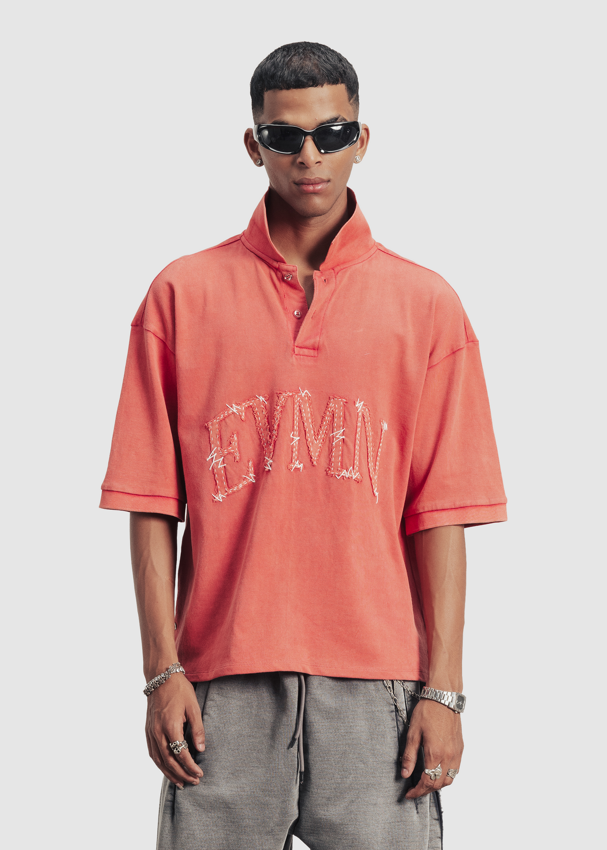 Patch polo t-shirt