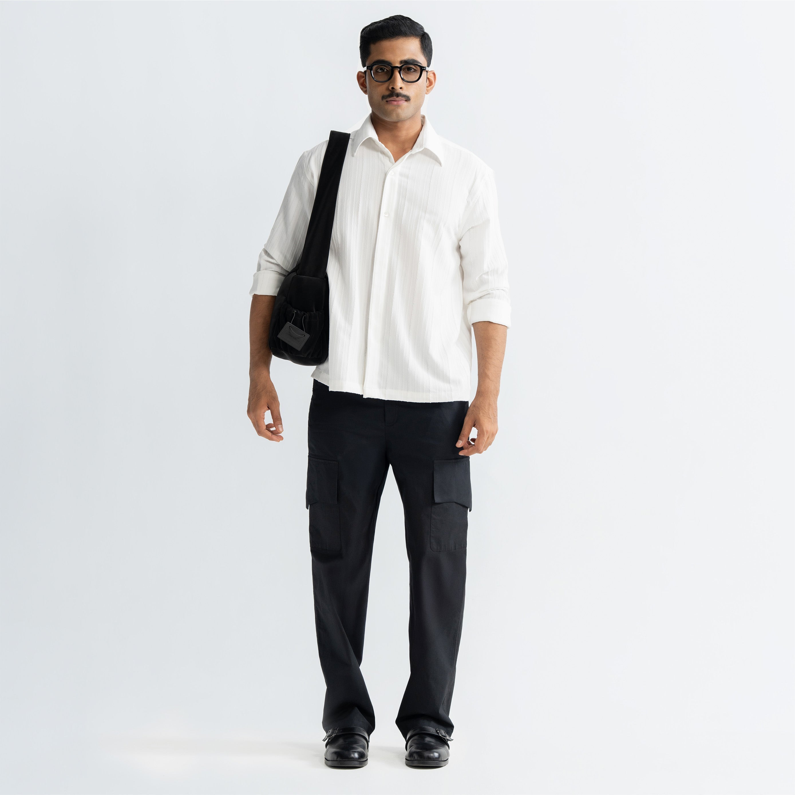 RIPSTOP CARGO PANTS - BLACK