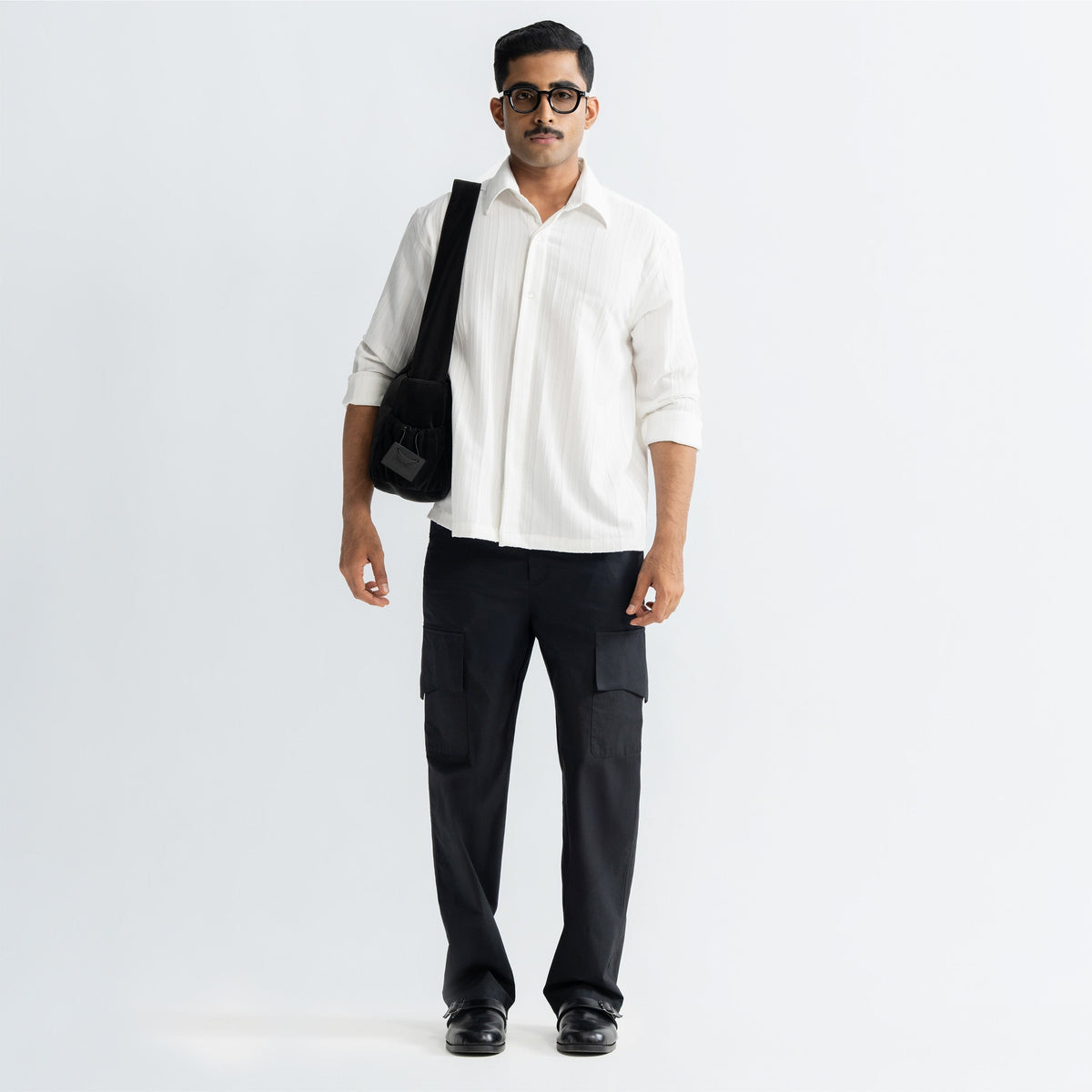 RIPSTOP CARGO PANTS - BLACK