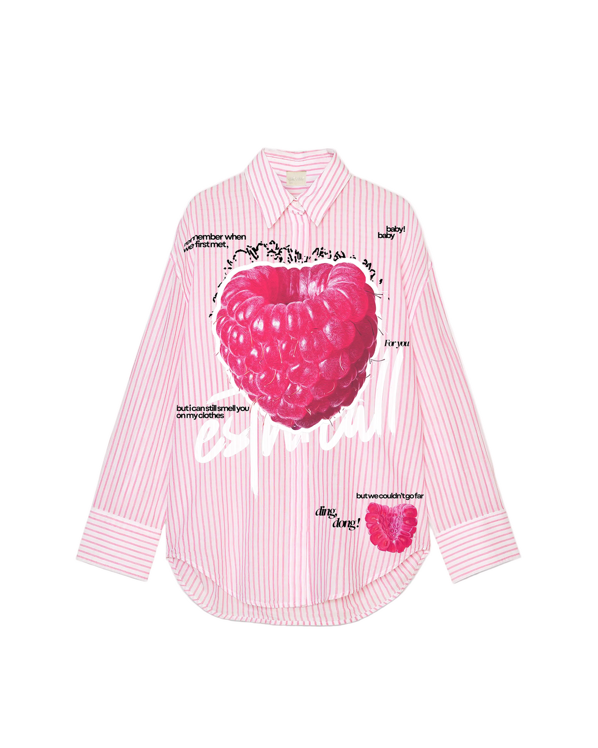 First Bite Striped Shirt | Pastel Raspberry