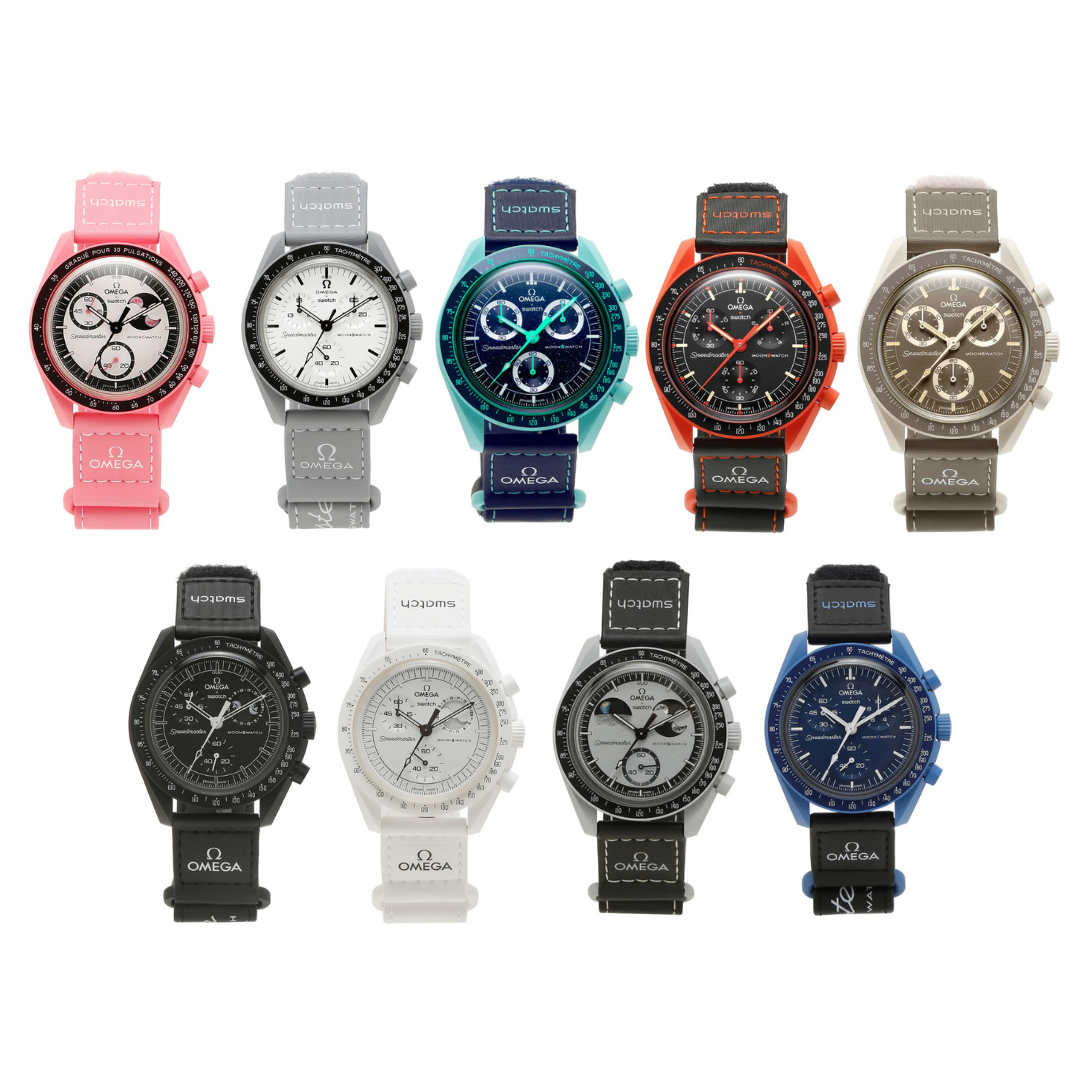Swatch x Omega Bioceramic Moonwatch Set – Complete Collection of All Models ( 19 Watches )