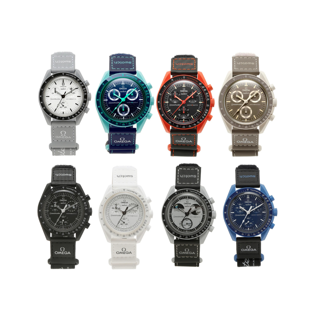 Swatch x Omega Bioceramic Moonwatch Set – Complete Collection of All Models ( 18 Watches )