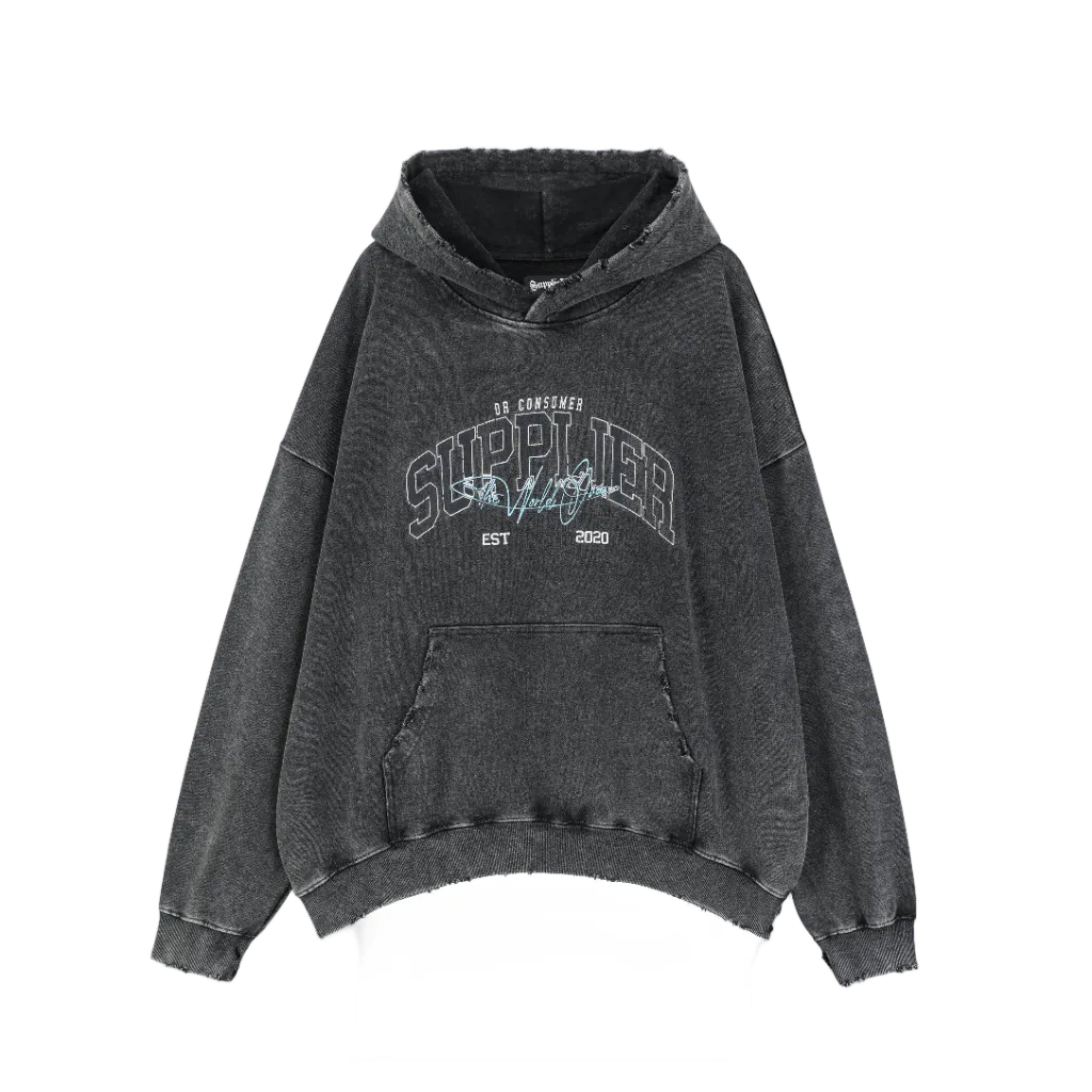 VINTAGE WASH COLLEGE LOGO HOODIE
