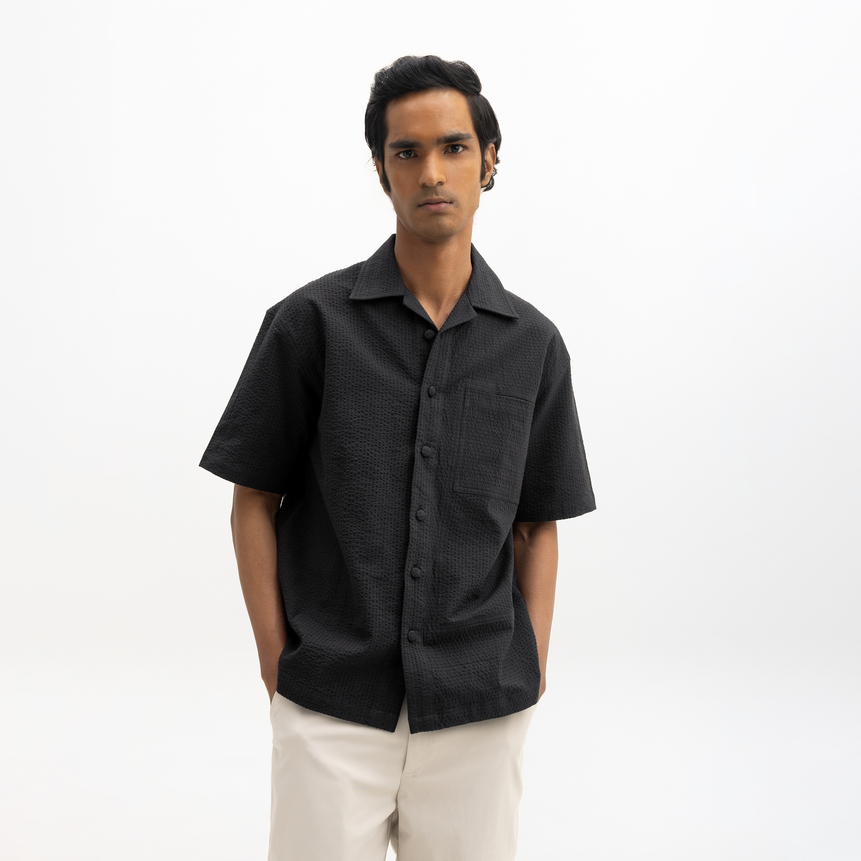 SEER SUCKER CUBAN SHIRT