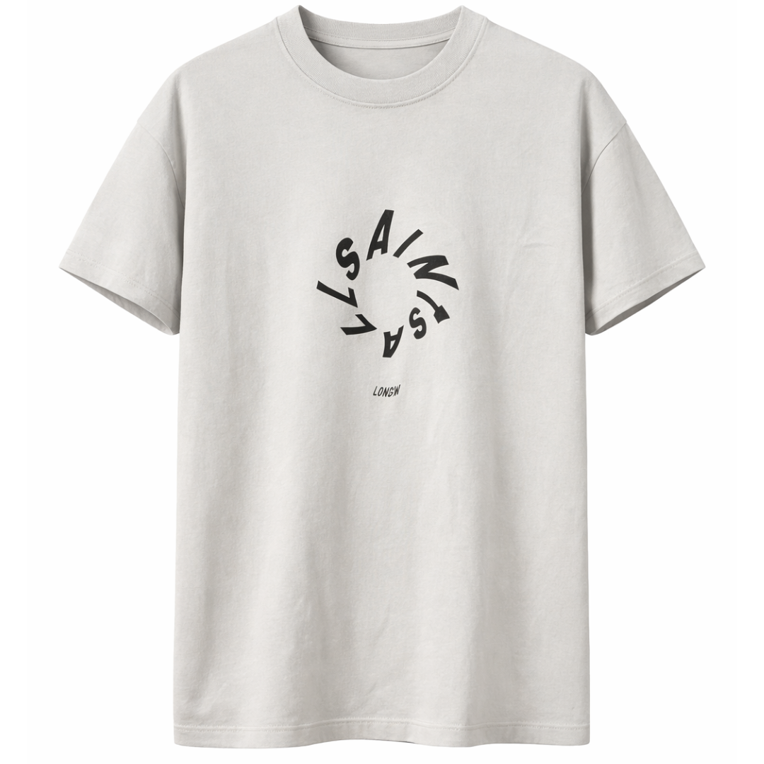 ALL SAINTS HALO SS CREW TEE COOL GREY