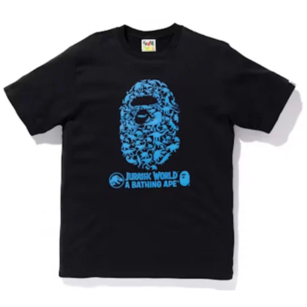 BAPE x Jurassic World Dinosaur Camo Ape Head Tee Black