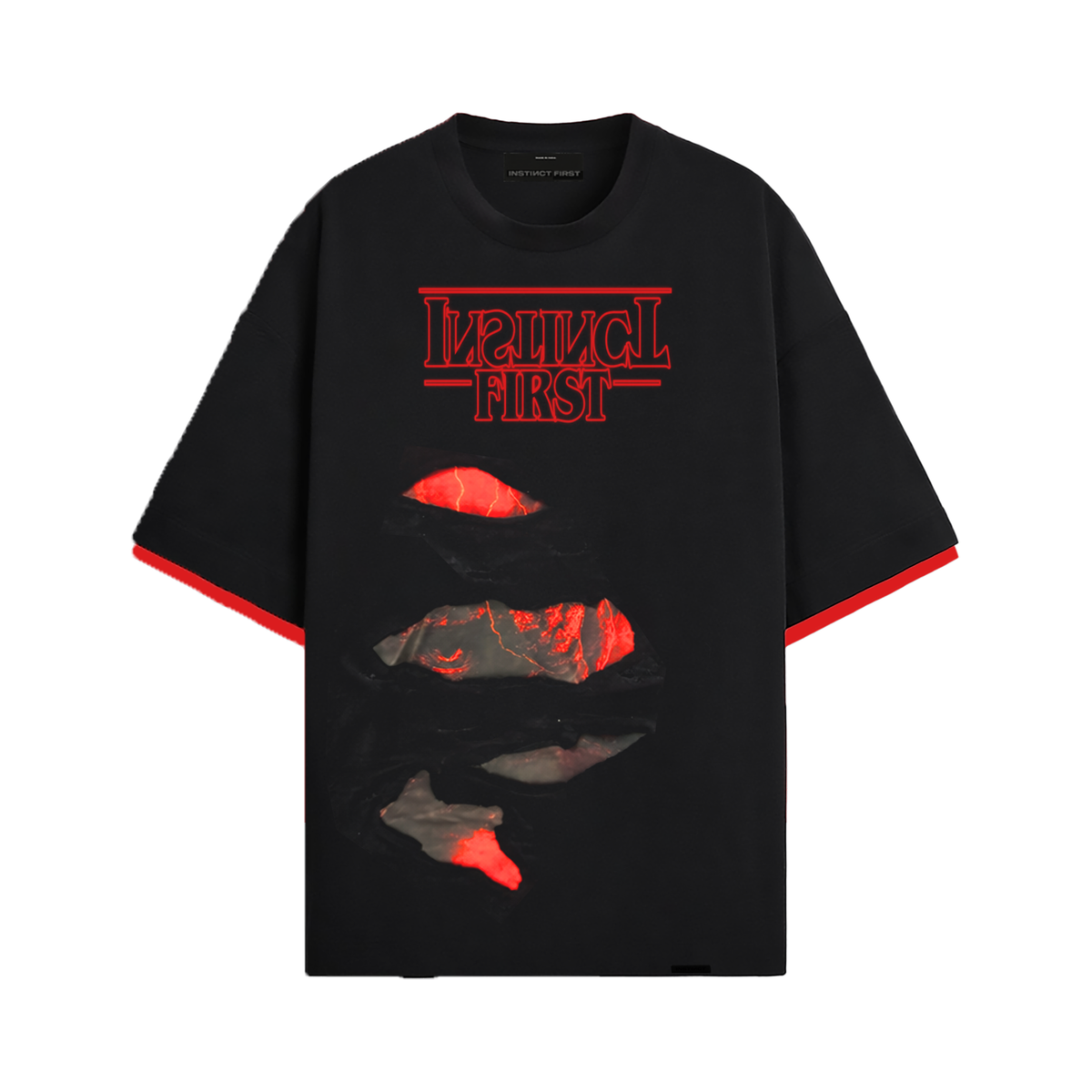 Stranger Instincts - Oversized T-shirt (Black)