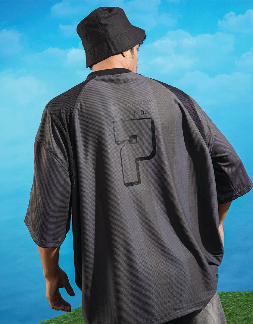 Black Stripes Jersey Question Mark - graphic streetwear fashion jersey, Odd Not Even