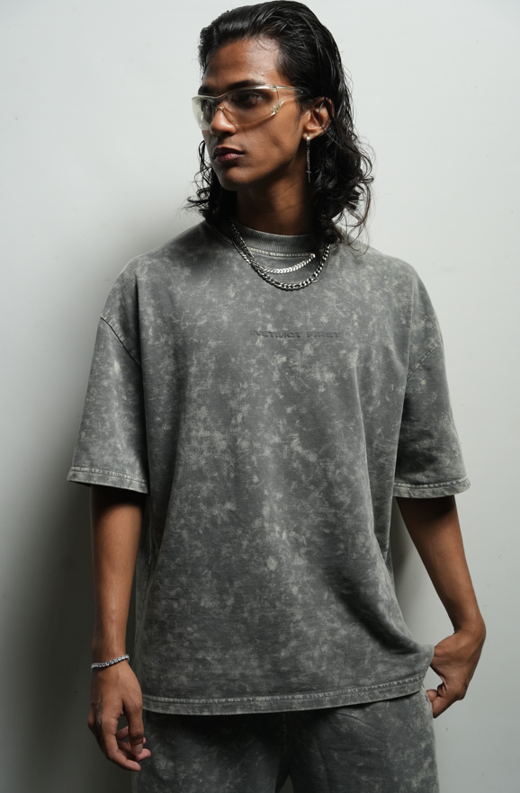 Washed oversized T-shirt (Graphite)