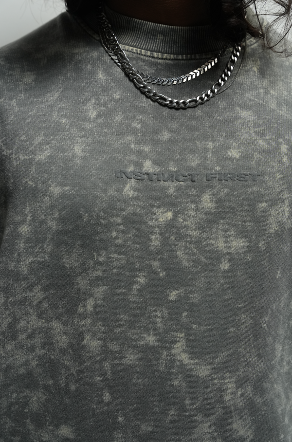 Washed oversized T-shirt (Graphite)