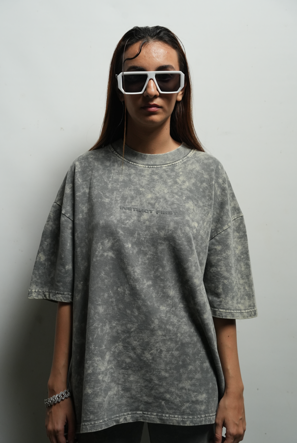 Washed oversized T-shirt (Graphite)