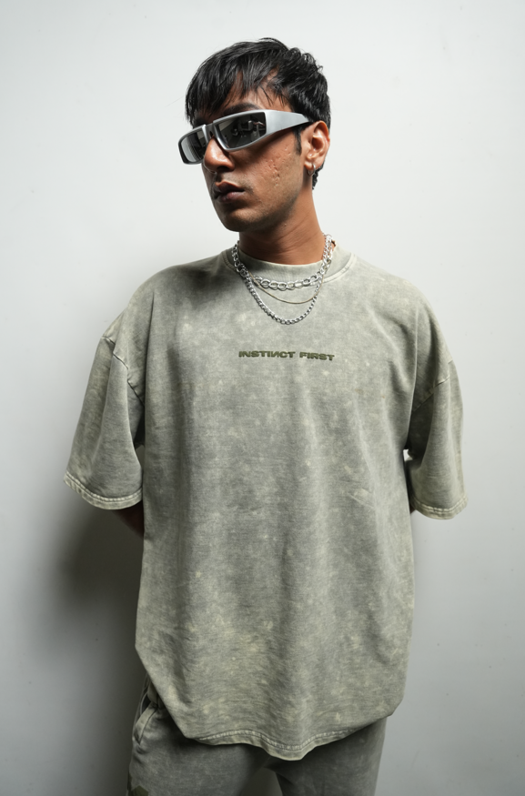 Washed oversized T-shirt (Jade)