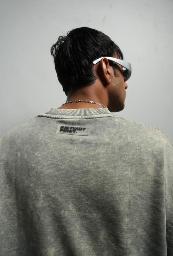 Washed oversized T-shirt (Jade)