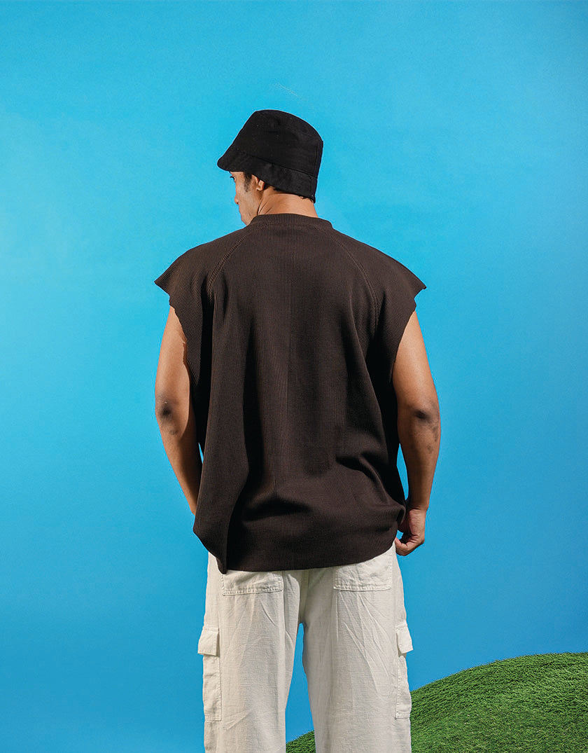 ODD ASAP Makeout Brown Sleeveless T Shirt