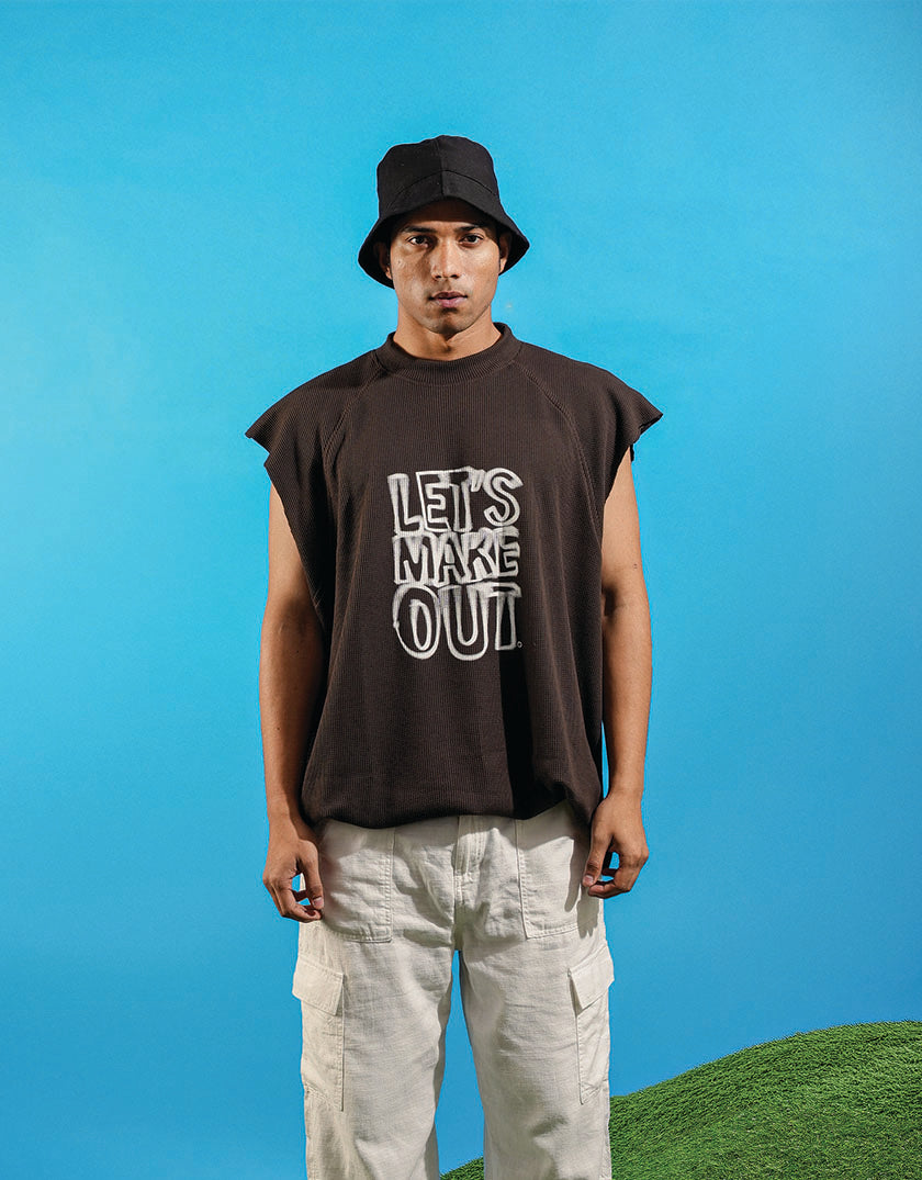 ODD ASAP Makeout Brown Sleeveless T Shirt