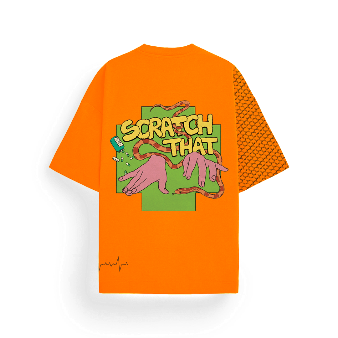 Oversized T-shirt - The Spindoctor Tee (Orange)