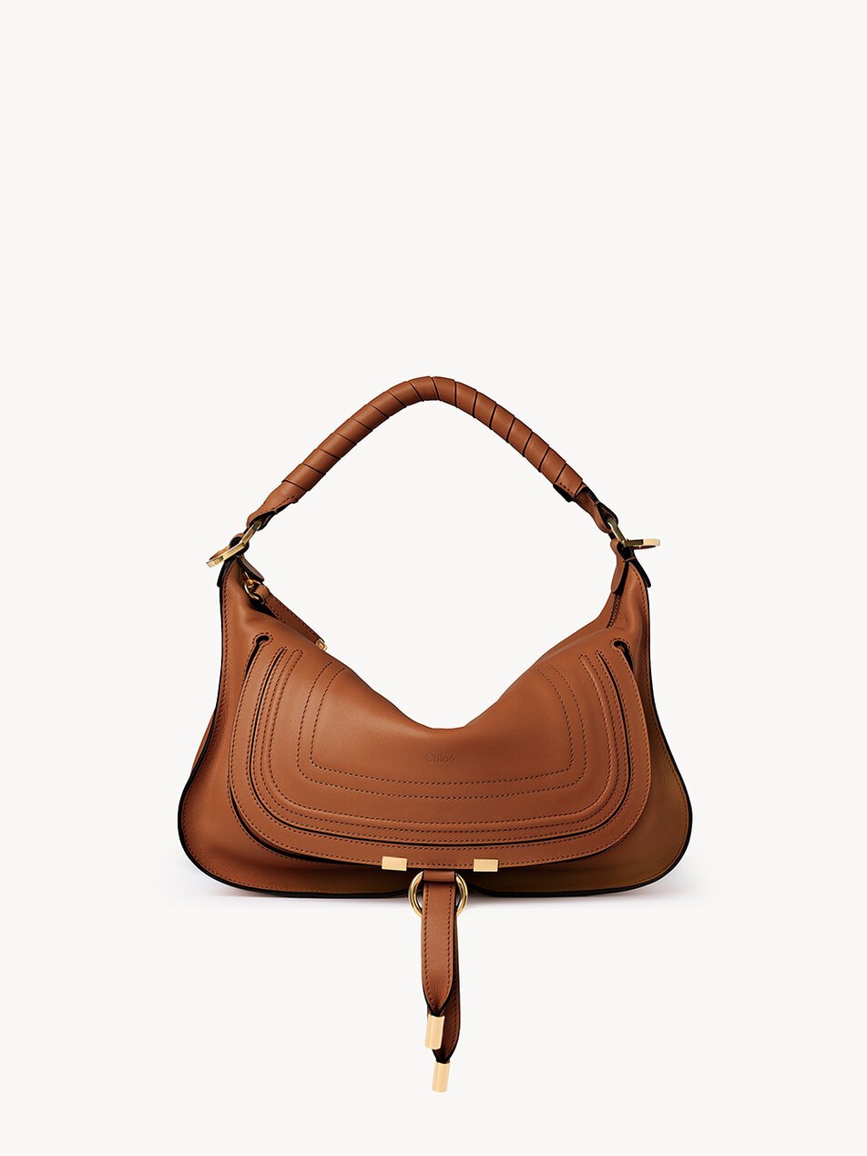 CHLOE Small Marcie shoulder bag in soft leather Clay Brown