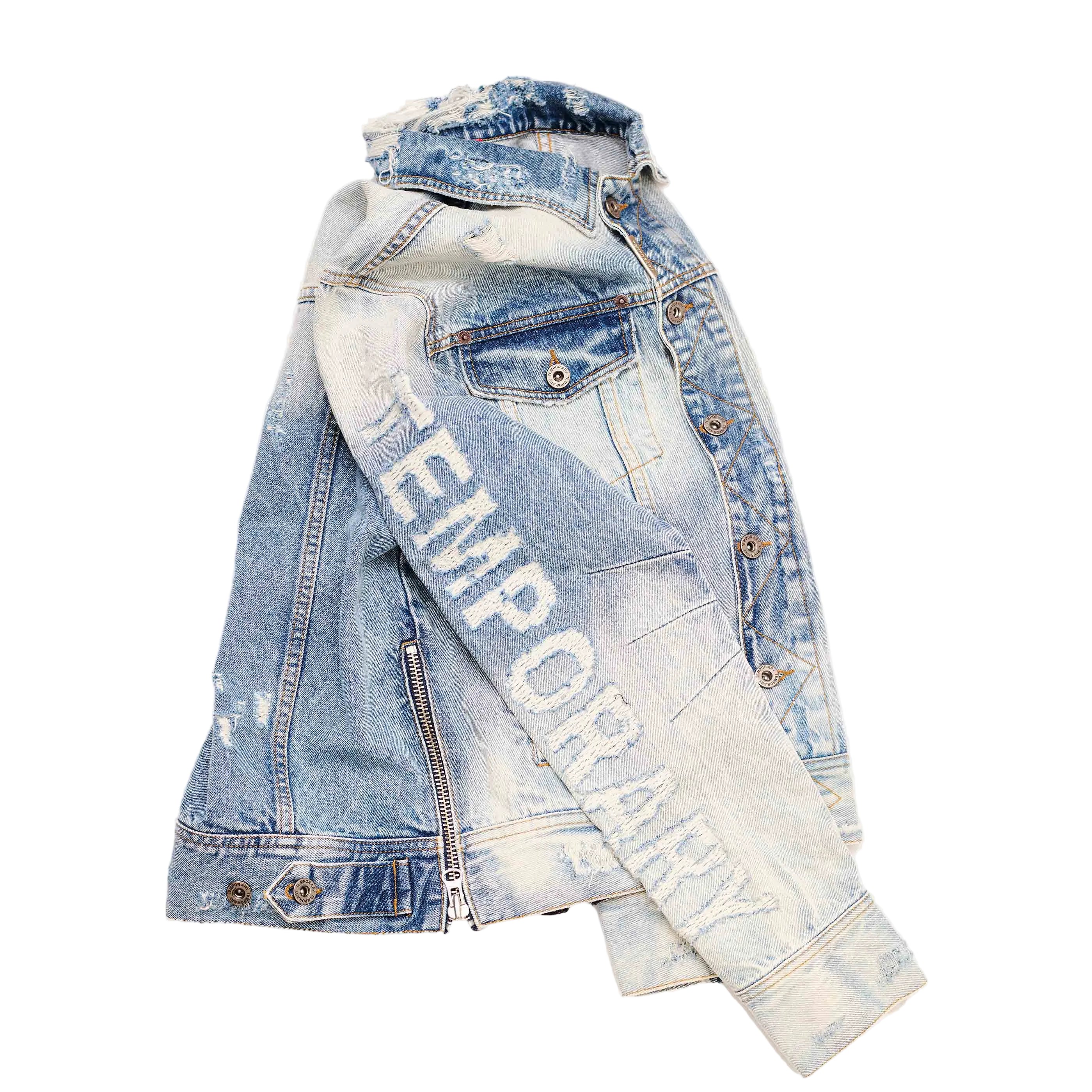 THE LAST WEAR — Hand Distressed Denim Trucker Jacket | TEMPORARY
