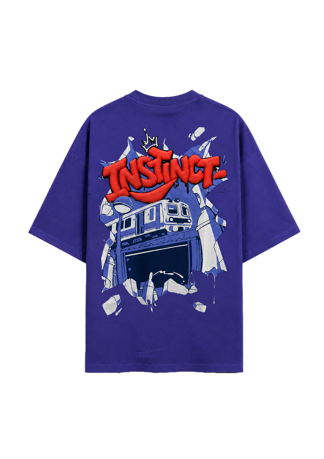 Train Wreck - Oversized T-Shirt (Violet)