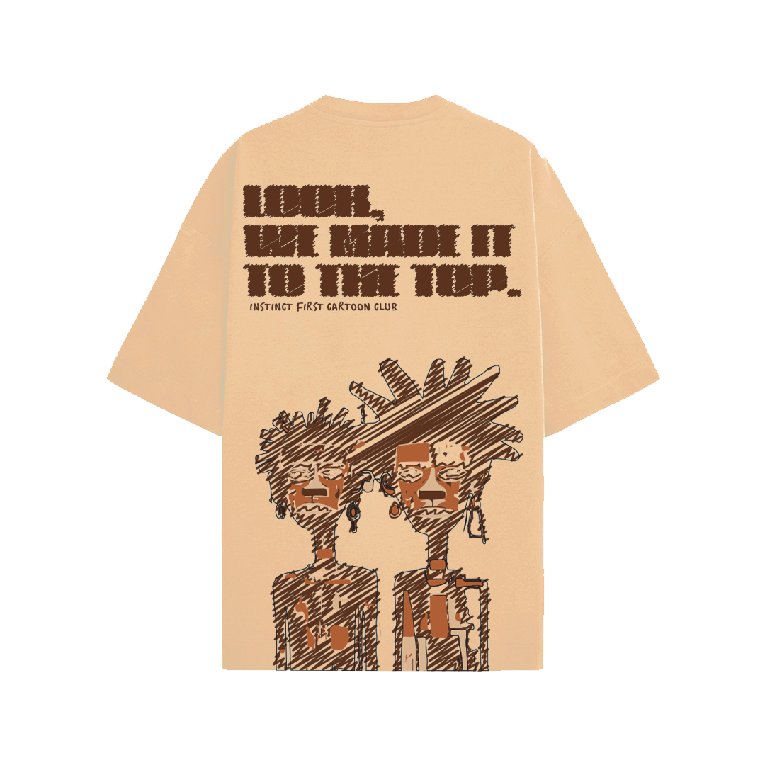 Instinct Cartoon Club - Oversized T-shirt (Beige)