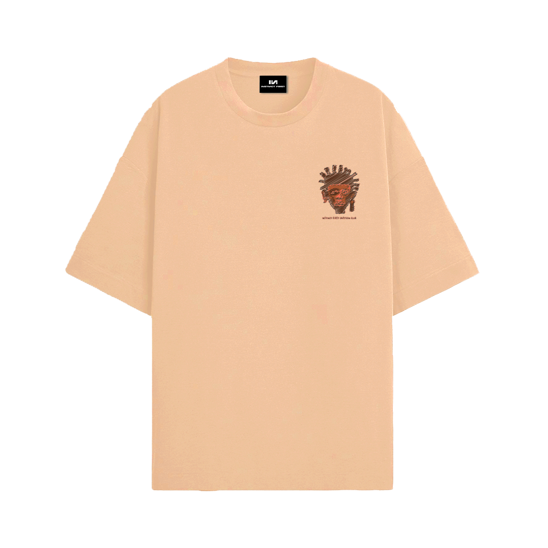 Instinct Cartoon Club - Oversized T-shirt (Beige)