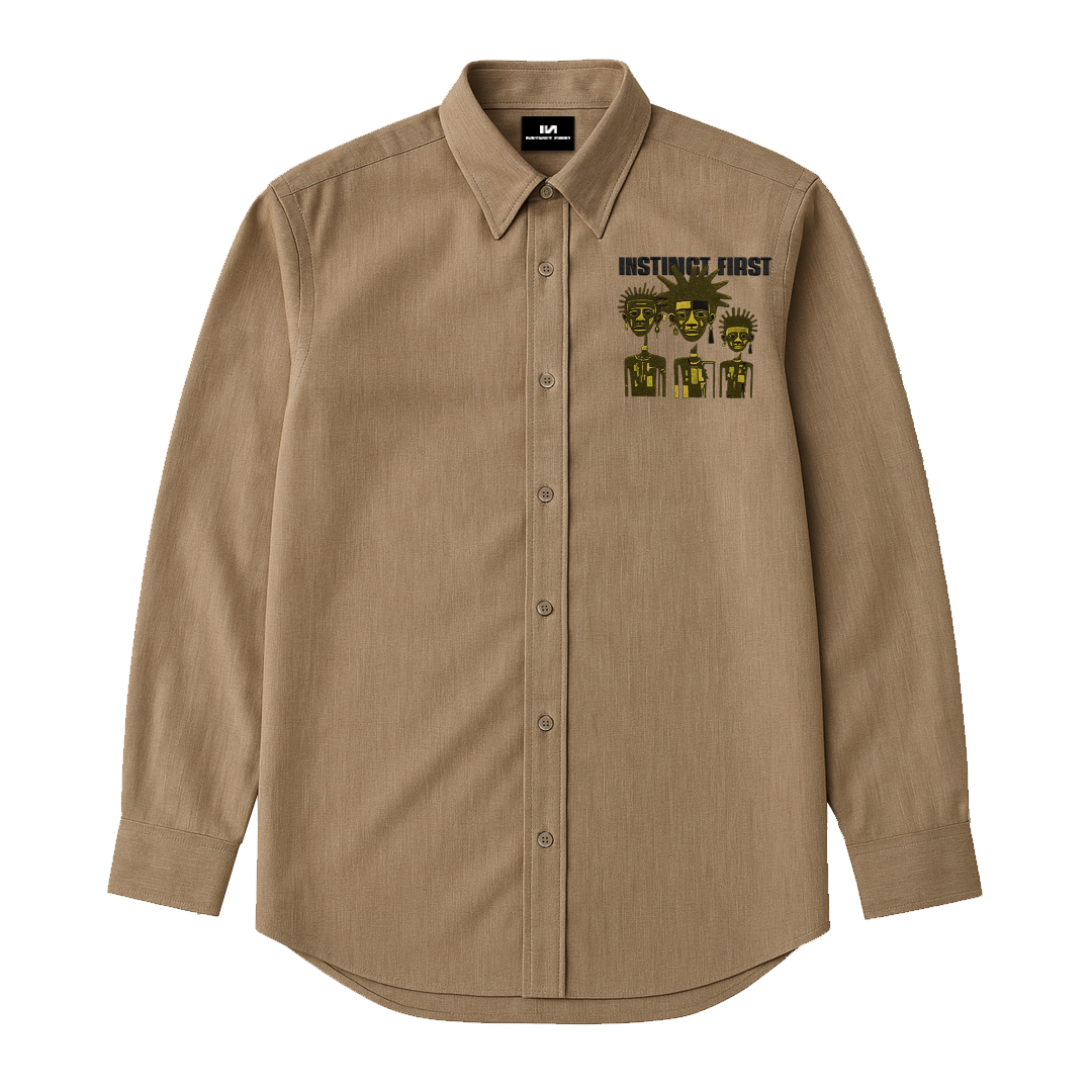 Tribal Shirt - (Light Brown)