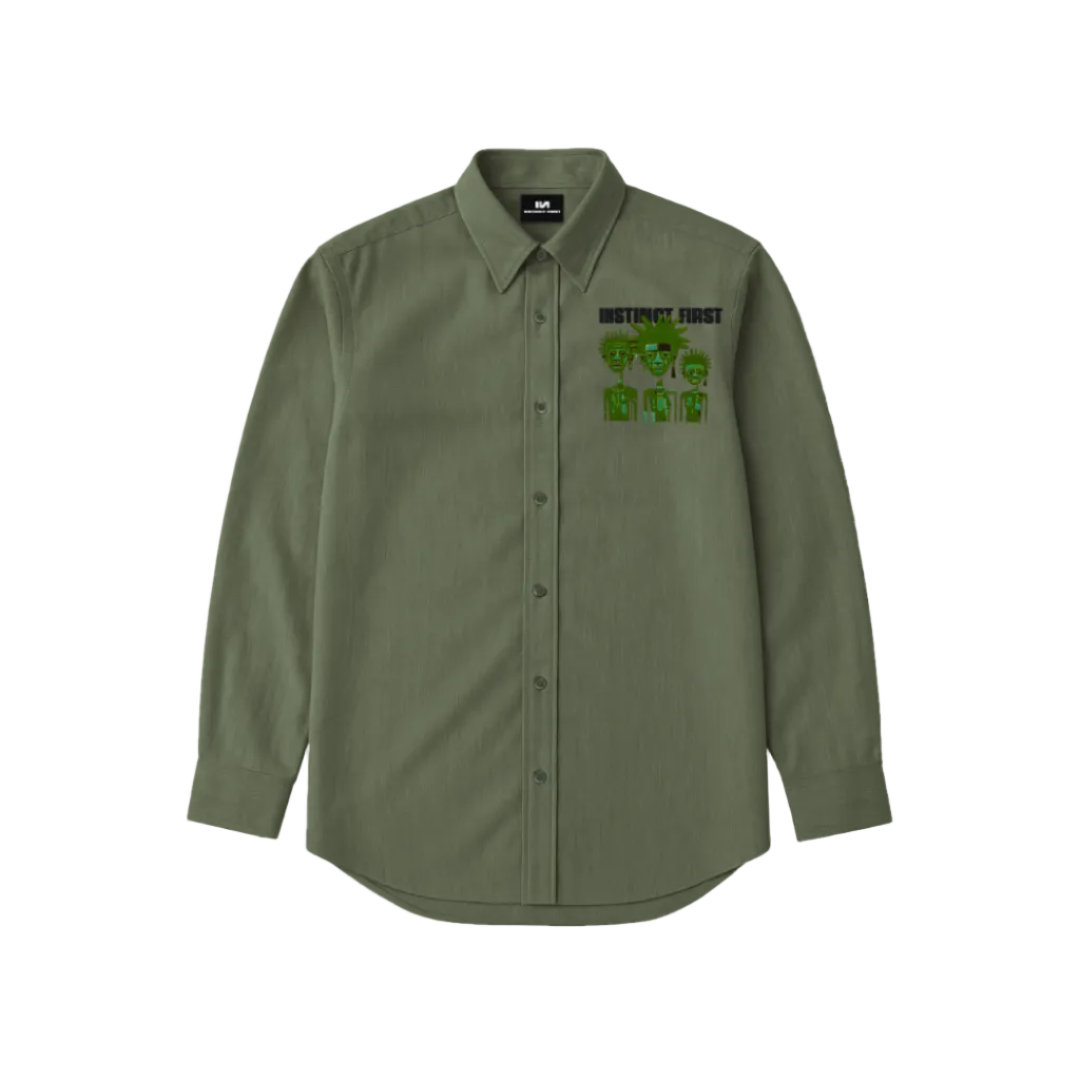 Tribal Shirt - (Olive Green)
