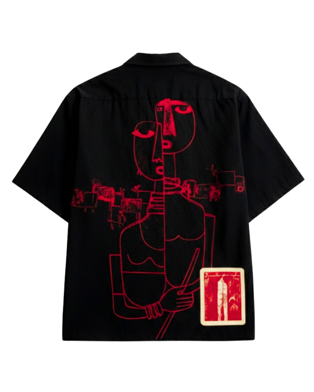 The Abstract Figure Shirt - Black - Evrhood oversized shirt