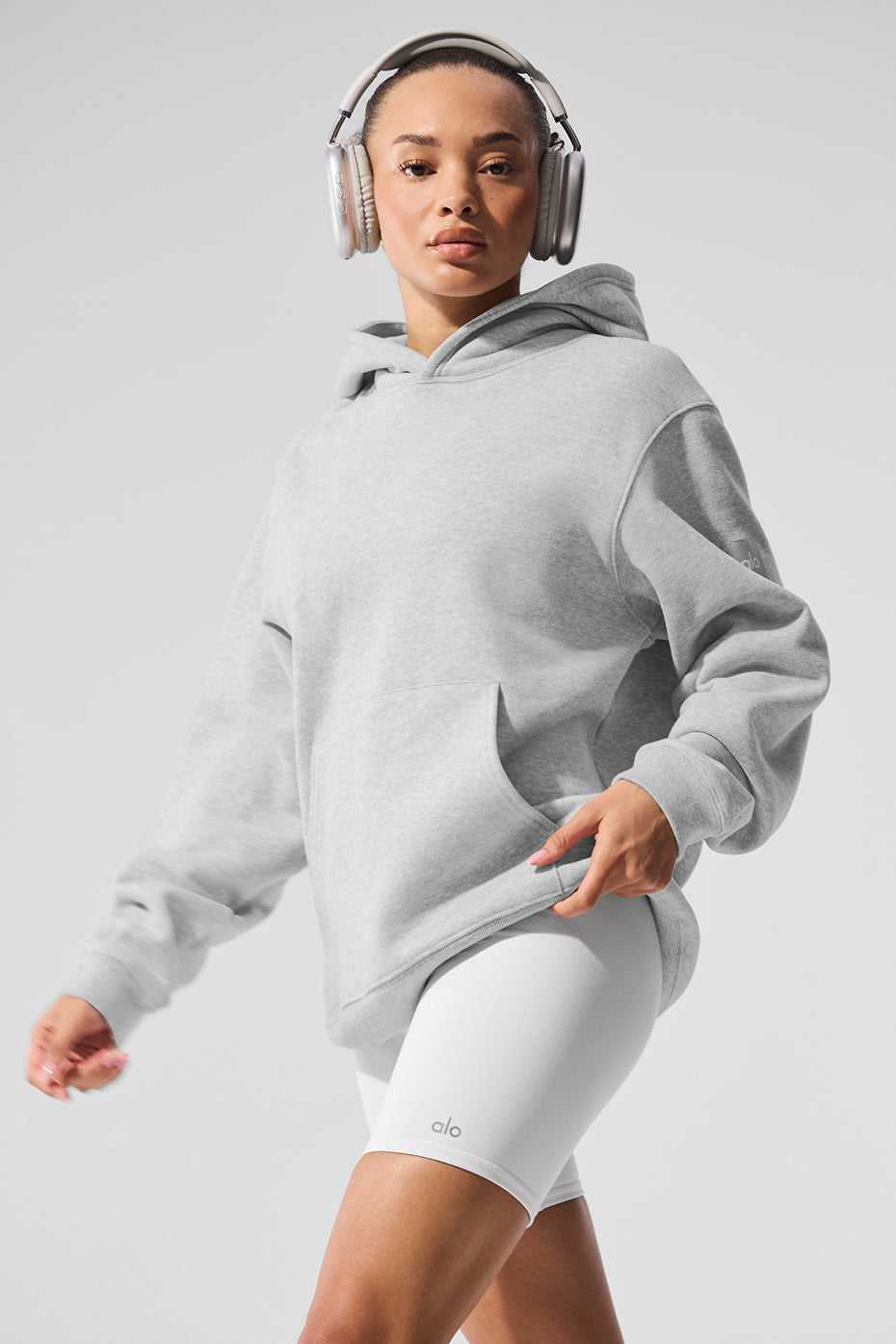 alo Renown Heavy Weight Hoodie - Athletic Heather Grey