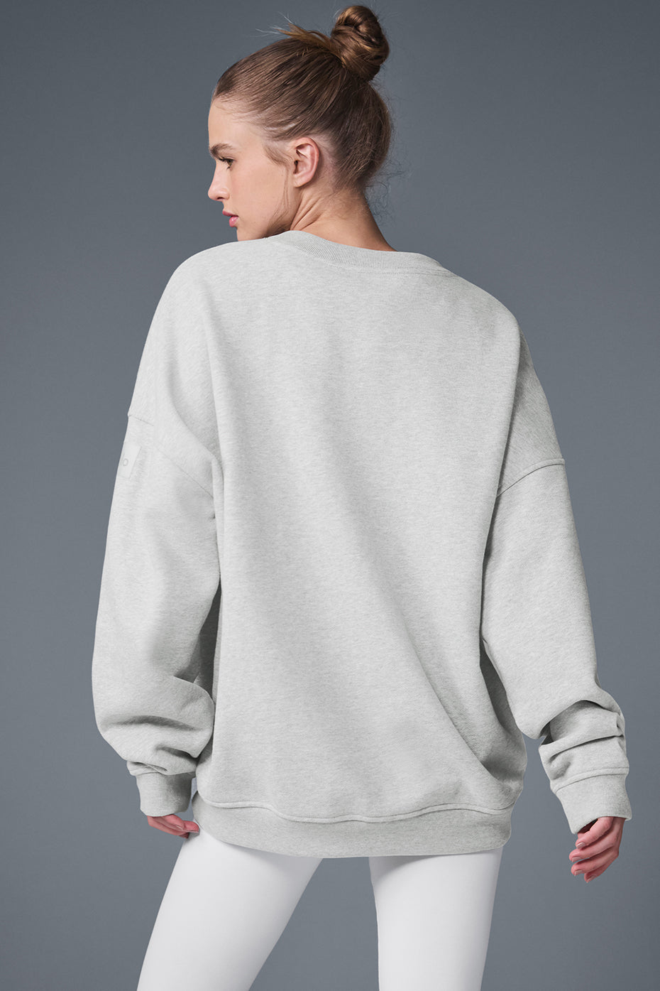 alo Renown Heavy Weight Crew Neck Pullover - Athletic Heather Grey