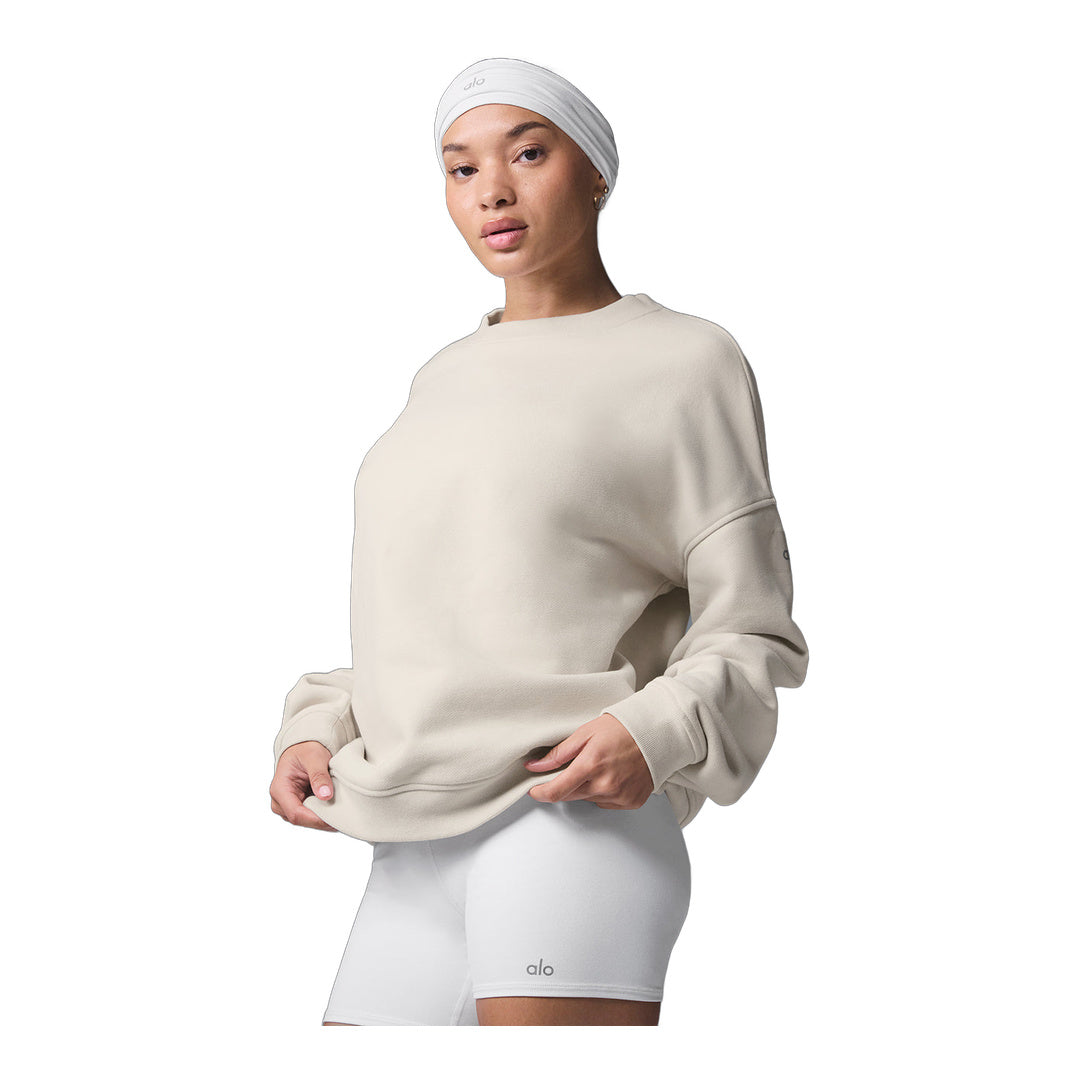 alo Renown Heavy Weight Crew Neck Pullover - Bone