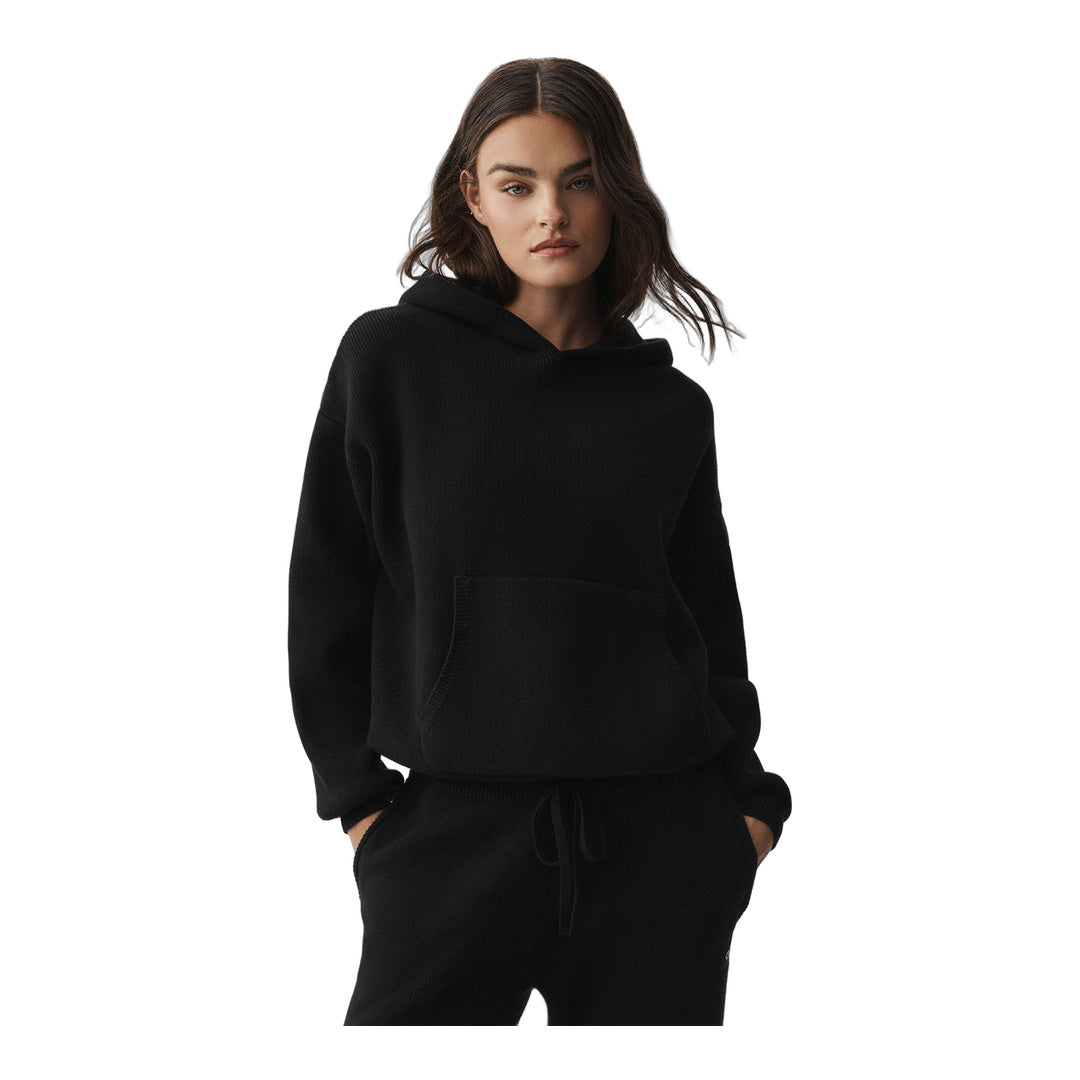 alo Scholar Hooded Sweater - Black