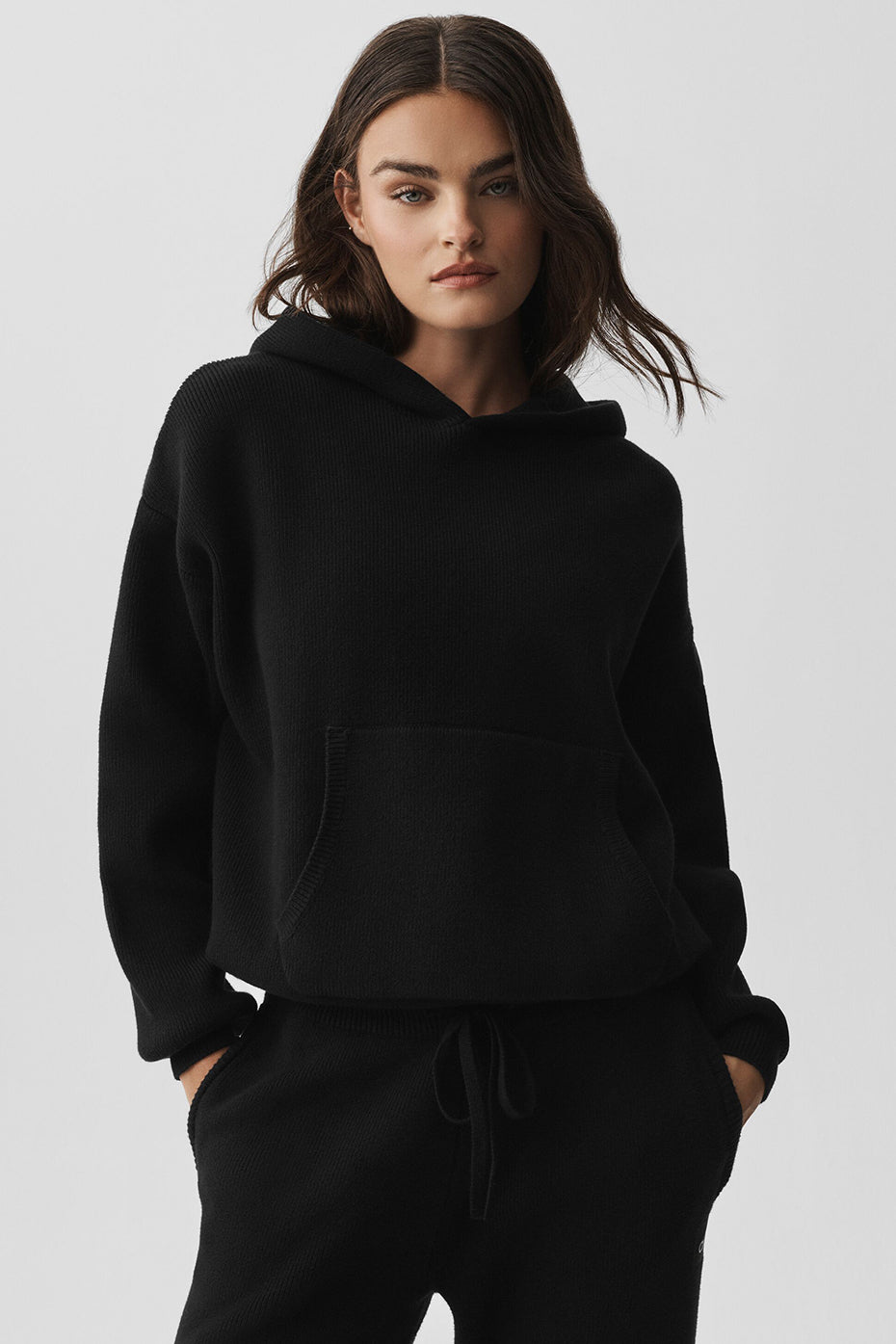 alo Scholar Hooded Sweater - Black