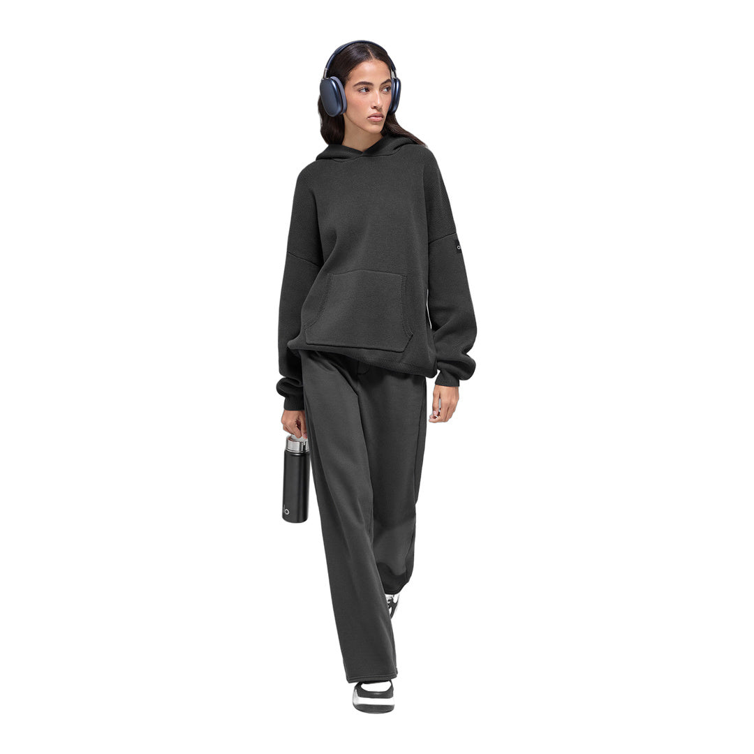 alo Scholar Hooded Sweater - Anthracite