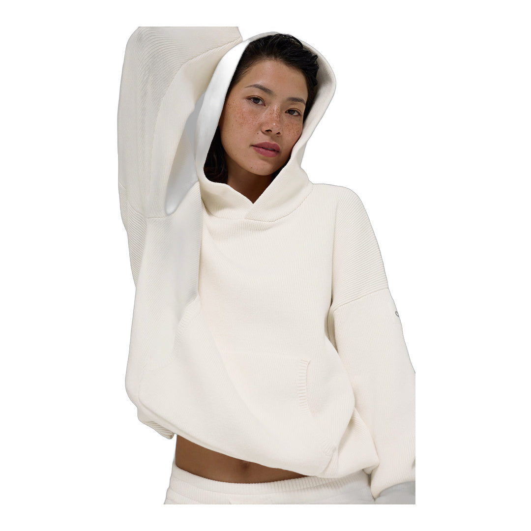 alo Scholar Hooded Sweater - Ivory