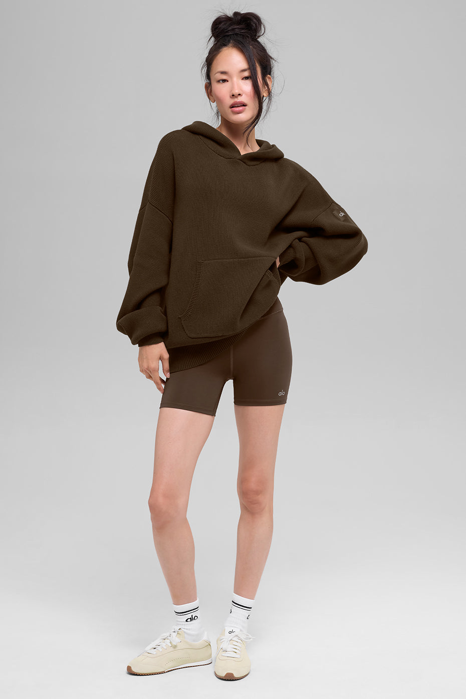 alo Scholar Hooded Sweater - Espresso