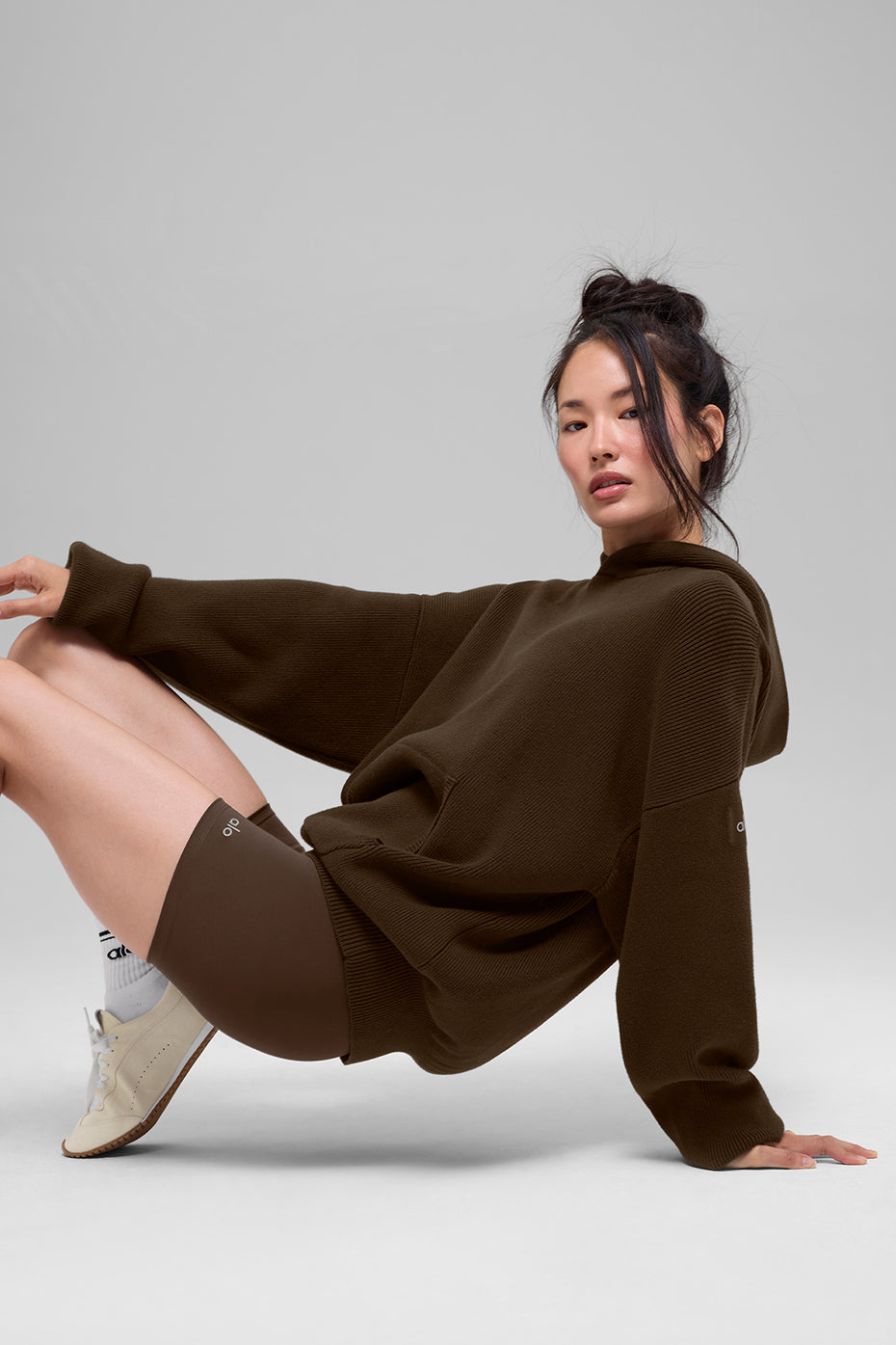alo Scholar Hooded Sweater - Espresso