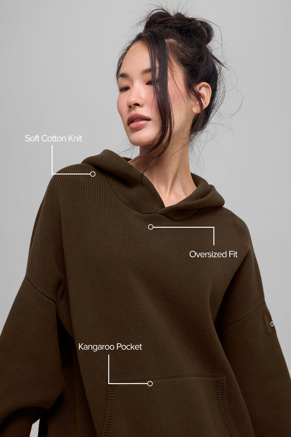 alo Scholar Hooded Sweater - Espresso