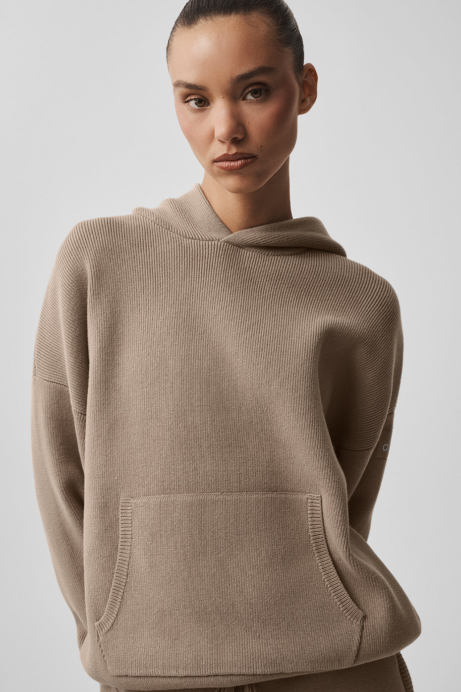 alo Scholar Hooded Sweater - Gravel