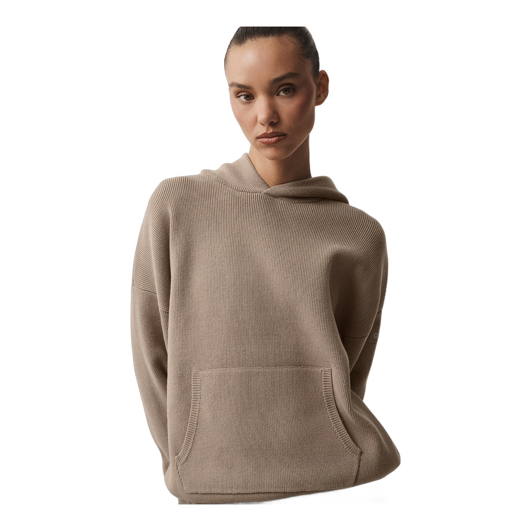 alo Scholar Hooded Sweater - Gravel
