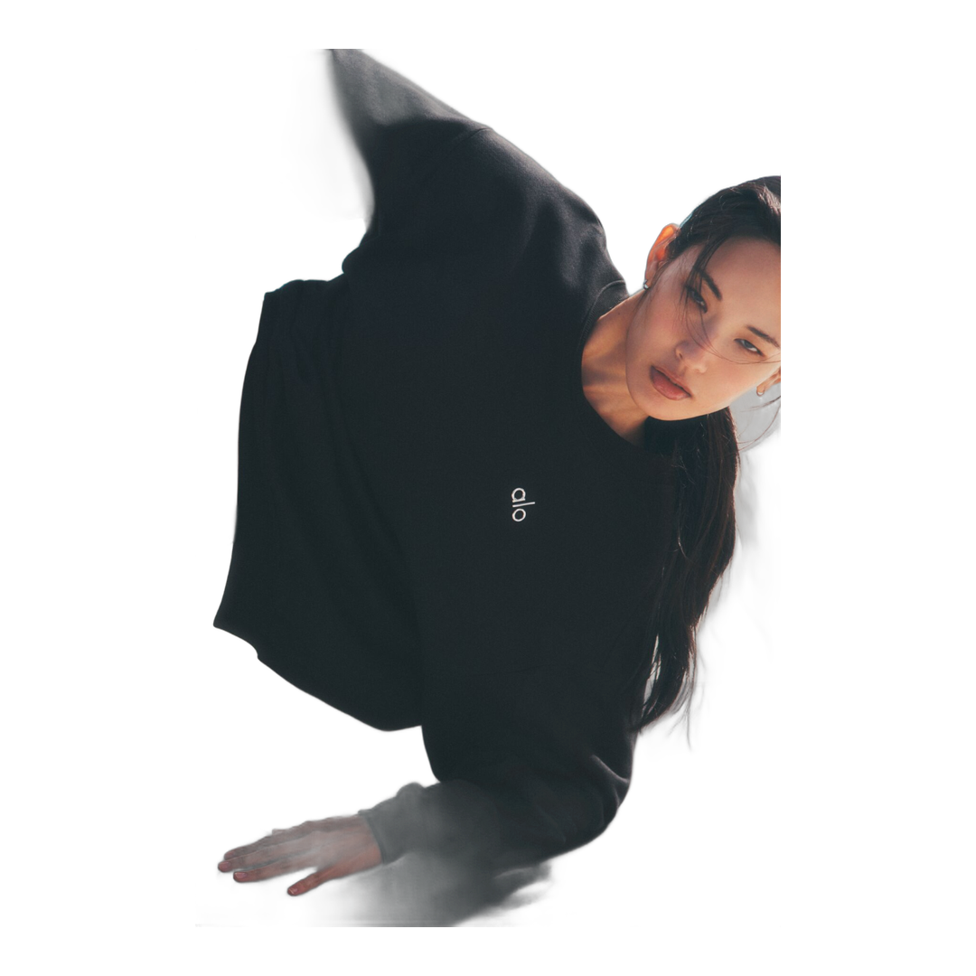 alo Accolade Crew Neck Pullover - Black