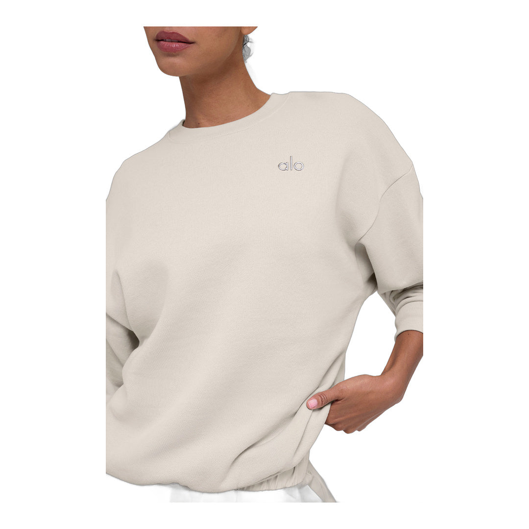 alo Accolade Crew Neck Pullover - Bone