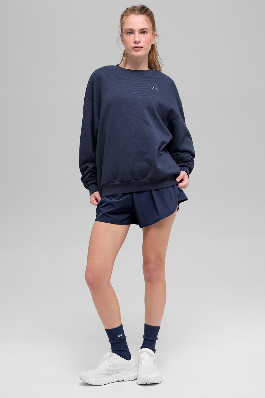 alo Accolade Crew Neck Pullover - Navy
