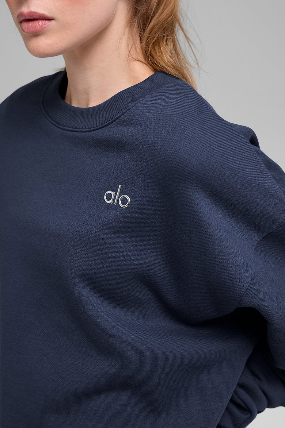 alo Accolade Crew Neck Pullover - Navy