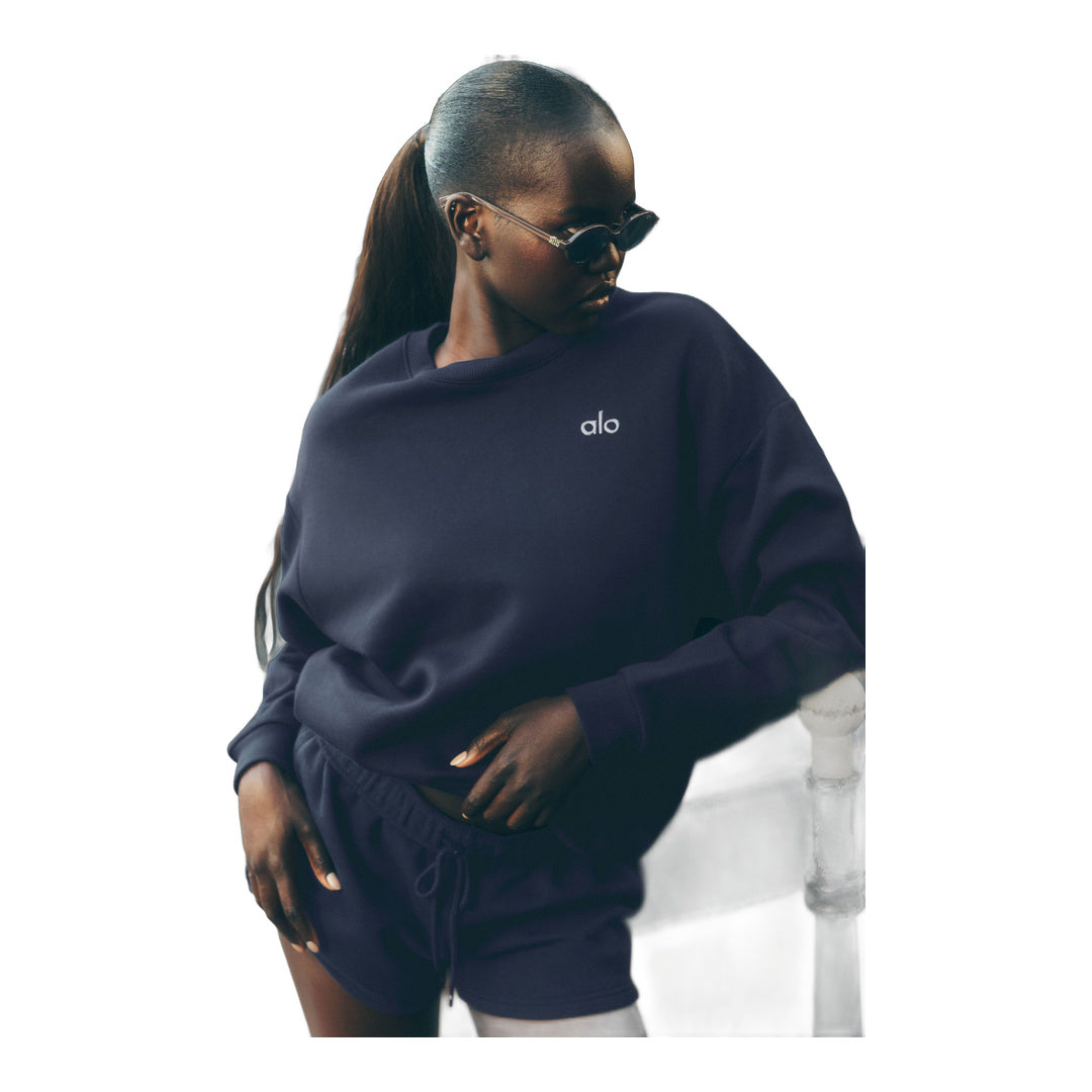 alo Accolade Crew Neck Pullover - Navy