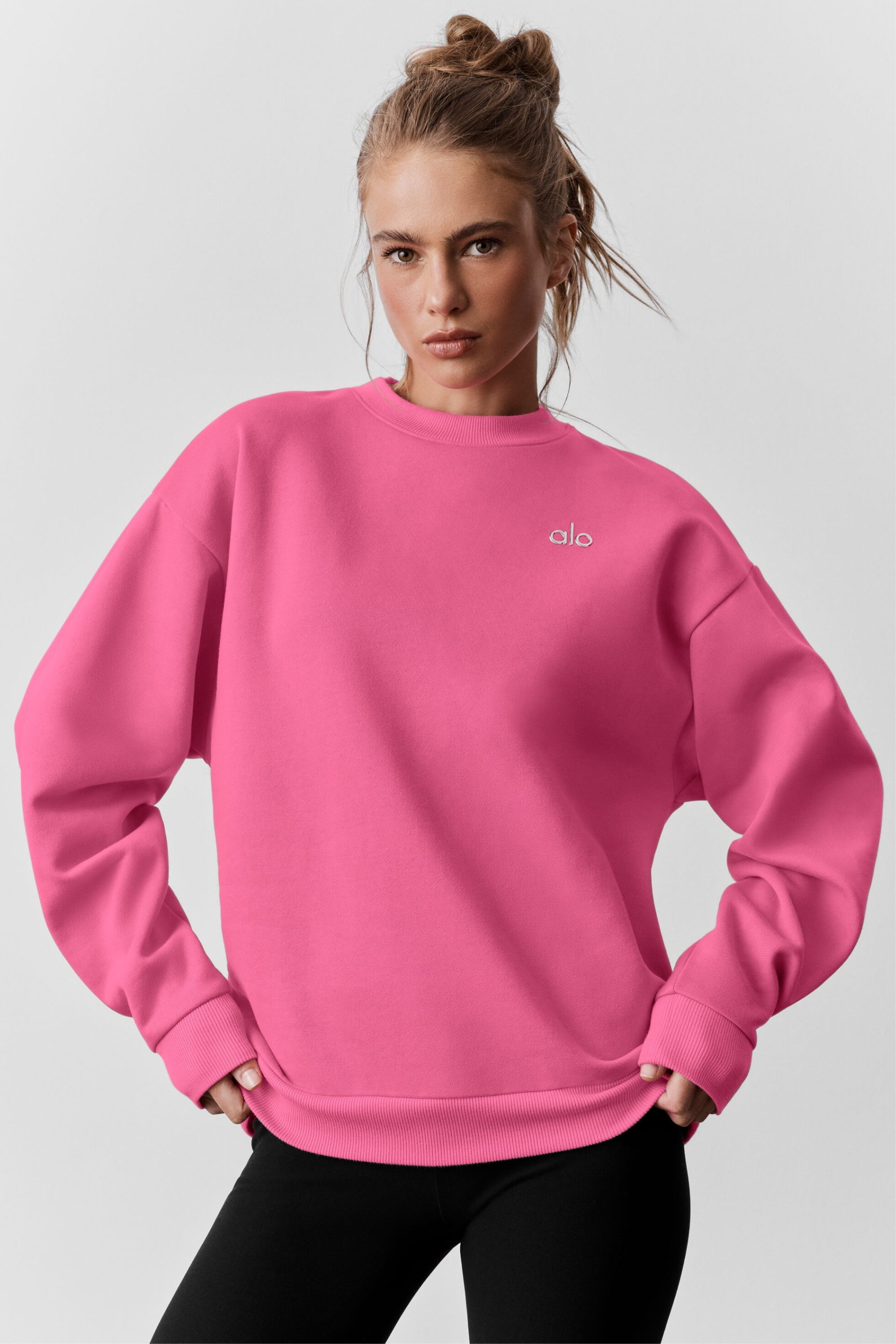 alo Accolade Crew Neck Pullover - Paradise Pink