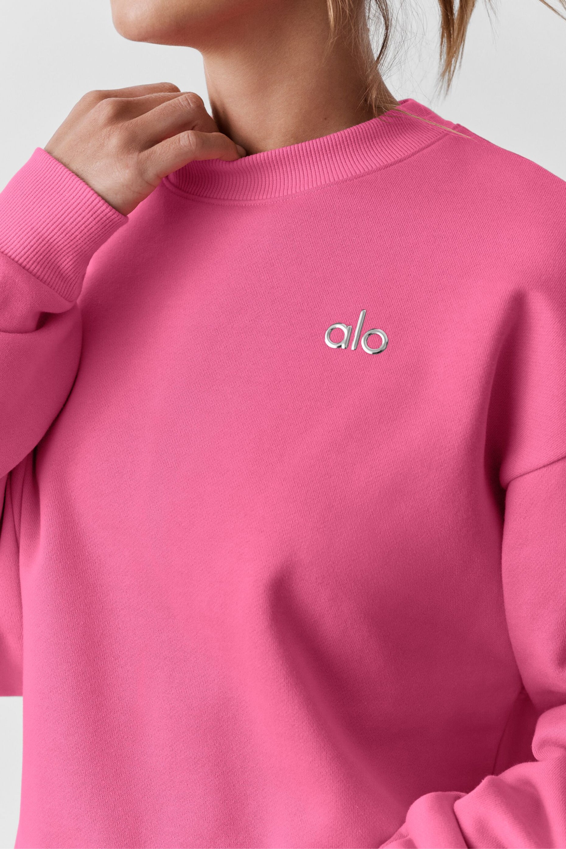 alo Accolade Crew Neck Pullover - Paradise Pink
