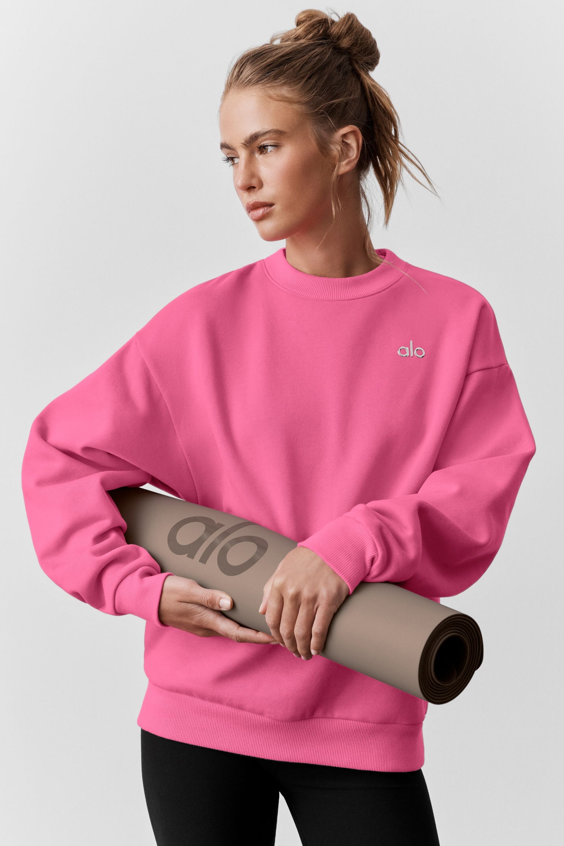 alo Accolade Crew Neck Pullover - Paradise Pink